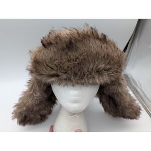 Mad Bomber Trapper Hat XL Green Nylon Faux Fur Ear Flap Winter Aviator Cap
